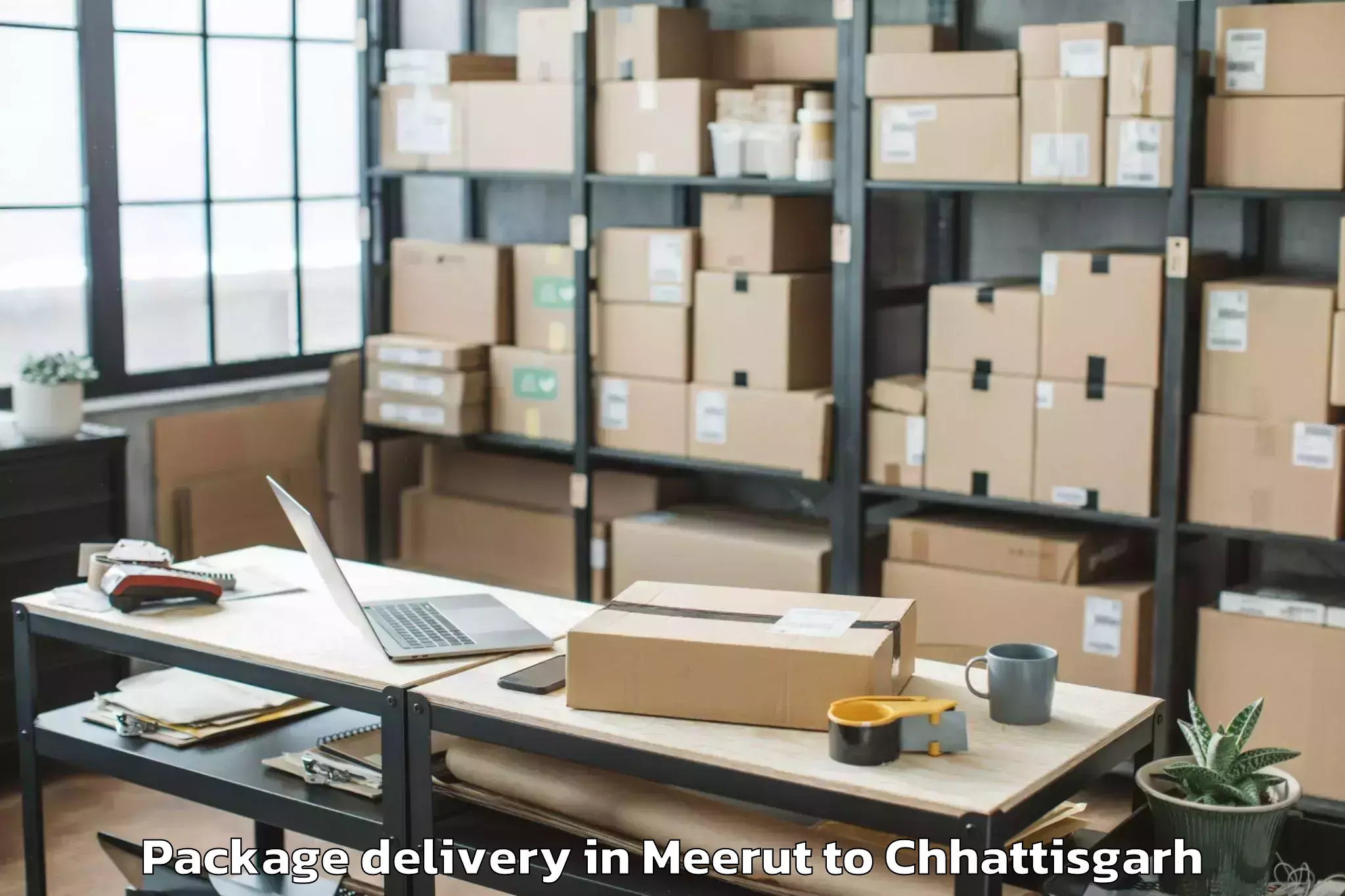 Leading Meerut to Jashpur Package Delivery Provider